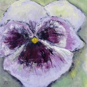 Painting titled "Pansy" by Jill Carrott, Original Artwork, Acrylic