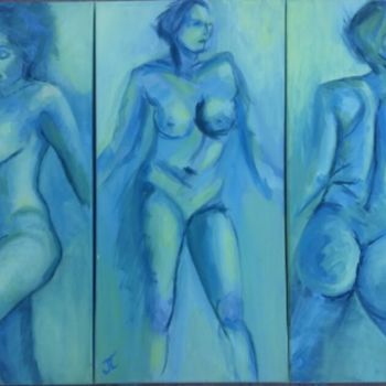 Painting titled "The Three Graces" by Jill Carrott, Original Artwork, Acrylic