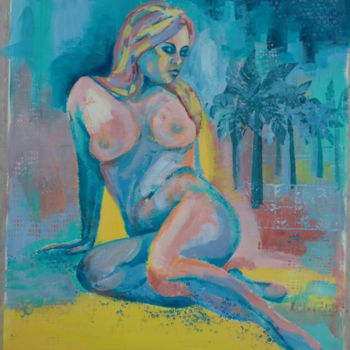 Pittura intitolato "Amber" da Jill Carrott, Opera d'arte originale, Acrilico