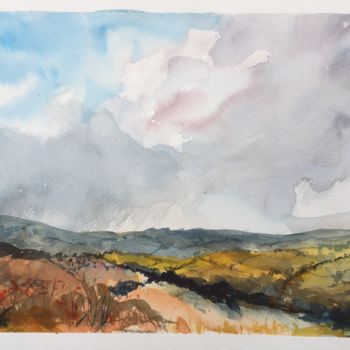 绘画 标题为“Storm over Suffolk” 由Jim Morgan, 原创艺术品, 水彩