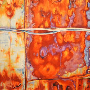 Desenho intitulada "Rust Series 4" por Jim Haller, Obras de arte originais, Pastel