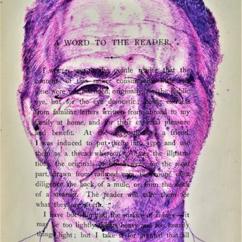 Disegno intitolato "Henry Lee Lucas" da Jim Haller, Opera d'arte originale, Inchiostro