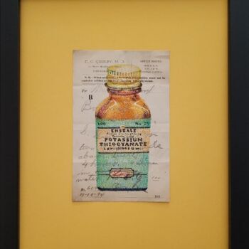 Drawing titled "Potassium Thiocyana…" by Jim Haller, Original Artwork, Ink Mounted on Other rigid panel