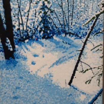 Pintura titulada "Deep snow" por Jim Pescott, Obra de arte original, Acrílico