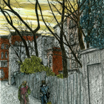 Pintura intitulada "Verandah Place Alle…" por Jim Fischer, Obras de arte originais