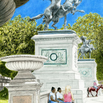 Painting titled "Horse Tamer's Gate,…" by Jim Fischer, Original Artwork