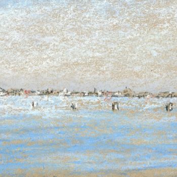 Pintura intitulada "The Isles of Venice" por Jim Fischer, Obras de arte originais, Pastel