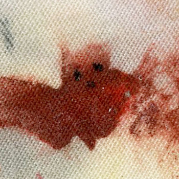 Peinture intitulée "Die Fledermaus" par Jim Fischer, Œuvre d'art originale, Huile Monté sur Carton