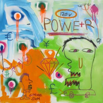 Schilderij getiteld "Power" door Jim Richards, Origineel Kunstwerk, Acryl