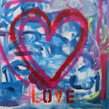 Peinture intitulée "Love" par Jim Richards, Œuvre d'art originale, Acrylique