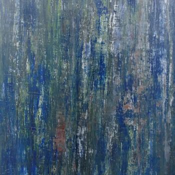 Painting titled "Distressed Blue Abs…" by Jim Richards, Original Artwork, Acrylic