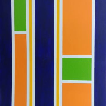 Painting titled "Homage Mondrian no.…" by Jim Richards, Original Artwork, Acrylic