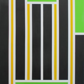 Painting titled "Homage Mondrian no.…" by Jim Richards, Original Artwork, Acrylic