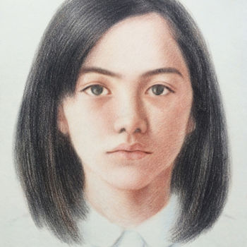 Drawing titled "Lolita No.19" by Jinjuan Zhan, Original Artwork, Pencil