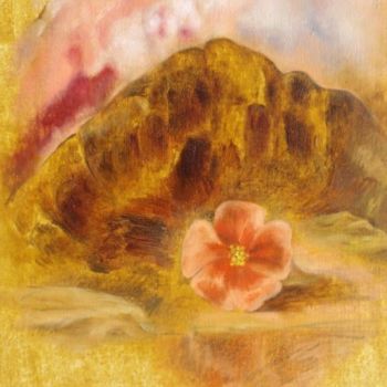 Painting titled "Flower" by Jinjuan Zhan, Original Artwork, Oil