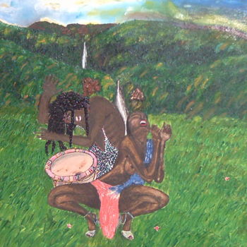 Pintura titulada "GWO KA" por Jipé Fronton, Obra de arte original, Oleo