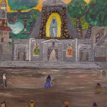Pintura titulada "Cathédrale de Basse…" por Jipé Fronton, Obra de arte original, Carbón
