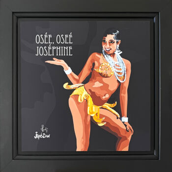 Digital Arts titled "Osée, osée Joséphine" by Jipedan, Original Artwork, Digital Painting Mounted on Other rigid panel