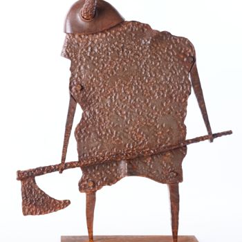 Sculpture titled "Viking I." by Jiri Genov, Original Artwork, Metals