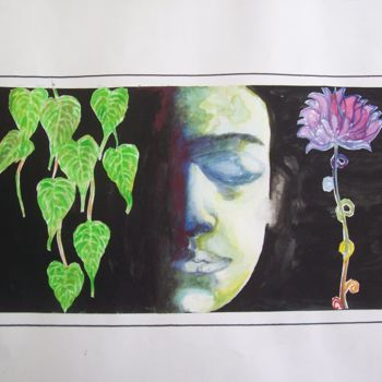 Painting titled "The Enlightenment" by Jitendra Bharti, Original Artwork