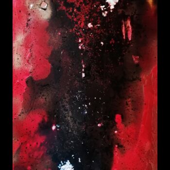 Peinture intitulée "Sur un ciel Rouge" par Jiyuna Kangae, Œuvre d'art originale, Acrylique
