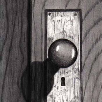 Drawing titled "Knock,Knock" by Jamie Atkinson, Original Artwork, Other