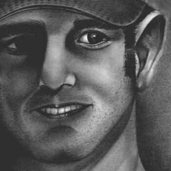 Drawing titled "Mark Prior" by Jamie Atkinson, Original Artwork, Other