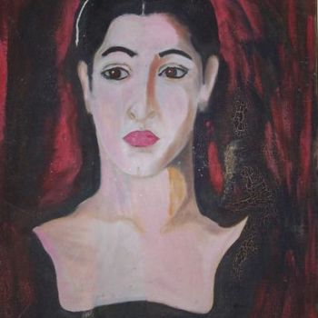 Pittura intitolato "Portrait of a woman" da J.J, Opera d'arte originale