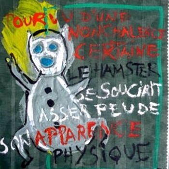 Painting titled "le hamster..." by Jean-Jacques Corriger, Original Artwork