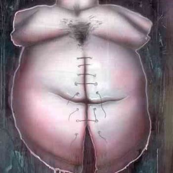 Painting titled "Carne humana" by Jjfez, Original Artwork, Acrylic