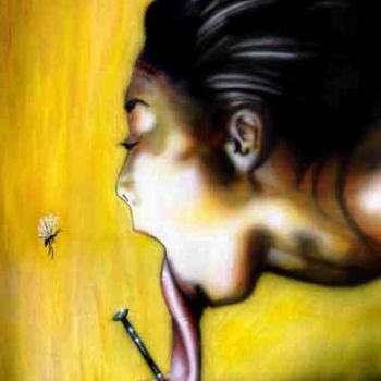 Pintura titulada "En boca cerrada no…" por Jjfez, Obra de arte original, Acrílico