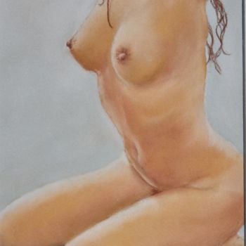 Painting titled "le don" by Josette Francois, Original Artwork, Pastel