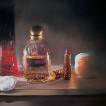 Peinture intitulée "Nuit parfumée" par Josette Francois, Œuvre d'art originale, Pastel