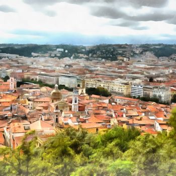 Artes digitais intitulada "VIEUX NICE 2" por Jean-Jacques Massou, Obras de arte originais, Pintura digital