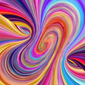 Digital Arts titled "RAINBOW PERSPECTIVE…" by Jean-Jacques Massou, Original Artwork, Digital Painting