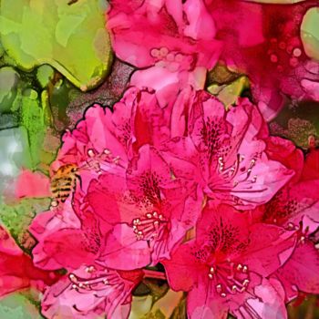 Photography titled "RHODODENDRON 14" by Jean-Jacques Massou, Original Artwork, Digital Photography