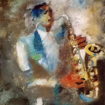 Schilderij getiteld "rythm'n blues" door Jacky Karcher, Origineel Kunstwerk