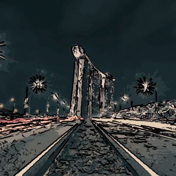Digital Arts titled "Freeway" by Jack Cash Jr, Original Artwork
