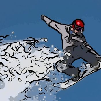 "Snowboarding" başlıklı Dijital Sanat Jack Cash Jr tarafından, Orijinal sanat