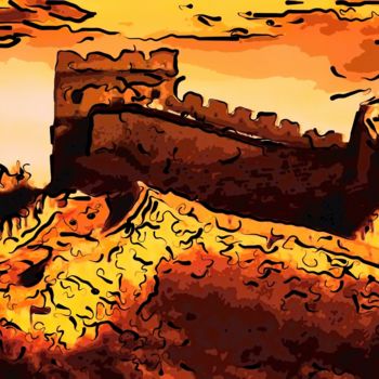 Arte digitale intitolato "The Great Wall" da Jack Cash Jr, Opera d'arte originale