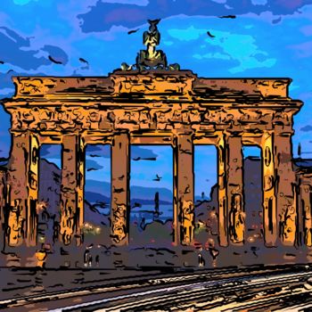 Artes digitais intitulada "Brandenburg Gate" por Jack Cash Jr, Obras de arte originais