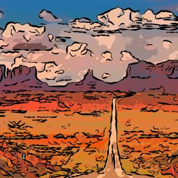 「High Desert Trail」というタイトルのデジタルアーツ Jack Cash Jrによって, オリジナルのアートワーク