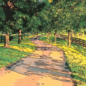 Artes digitais intitulada "Country Road" por Jack Cash Jr, Obras de arte originais
