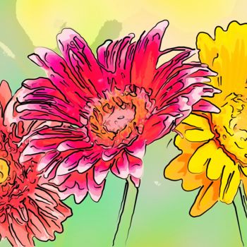 Digital Arts titled "Wildflowers" by Jack Cash Jr, Original Artwork