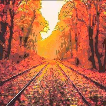 Digital Arts titled "Tracks" by Jack Cash Jr, Original Artwork