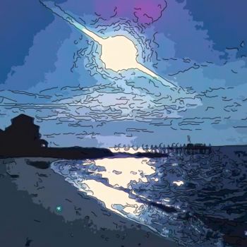 Digital Arts titled "Moonrise Over The O…" by Jack Cash Jr, Original Artwork