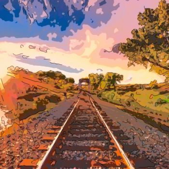 Digital Arts titled "Tracks" by Jack Cash Jr, Original Artwork