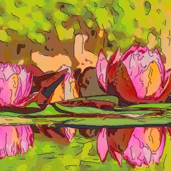 Digital Arts titled "Water Lillies" by Jack Cash Jr, Original Artwork