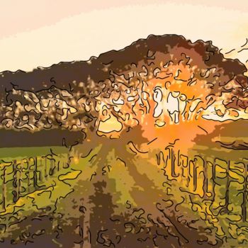"Country Lane At Sun…" başlıklı Dijital Sanat Jack Cash Jr tarafından, Orijinal sanat