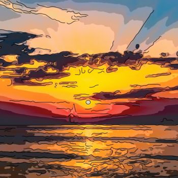 "Sunset In Fall" başlıklı Dijital Sanat Jack Cash Jr tarafından, Orijinal sanat